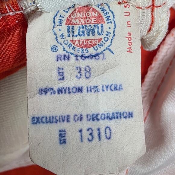 VTG 60s 70s Par➡️Form Originals Groovy Neon Geometric One Piece Swimsuit - Picture 9 of 9